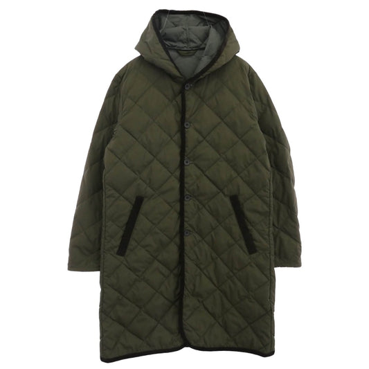 タイオン キルティング ダウン コート モスグリーン系 M【中古】