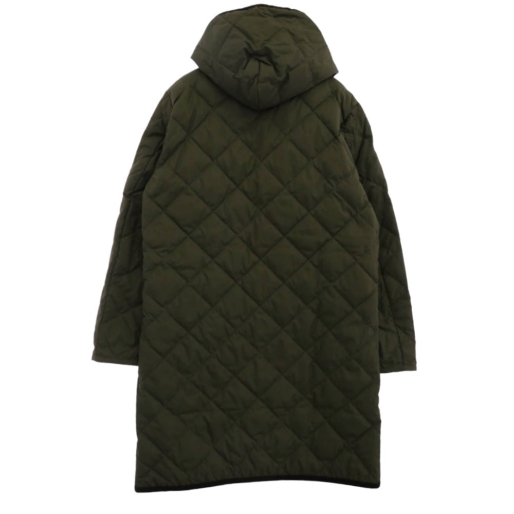 タイオン キルティング ダウン コート モスグリーン系 M【中古】