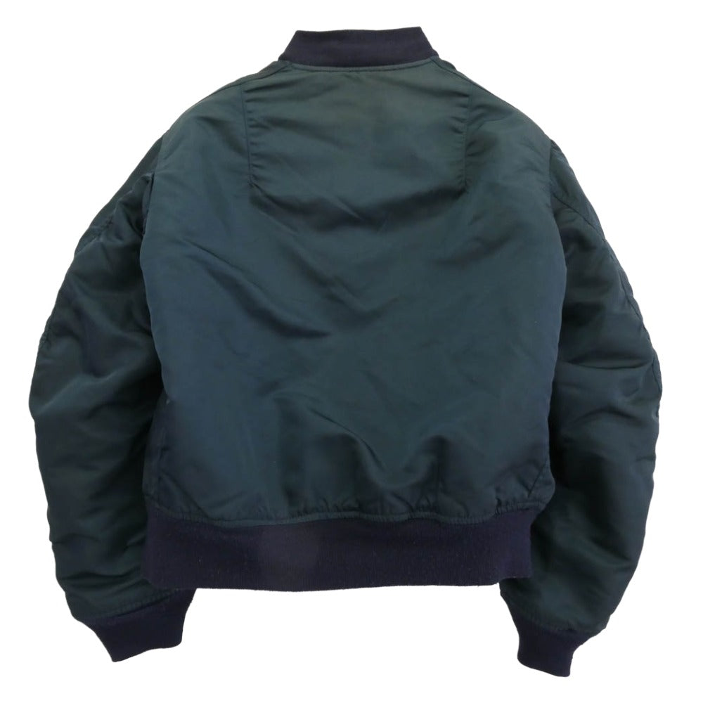 ALPHA アルファ 90s USA製 Industries MA-1 フライトジャケット ブルゾン グリーン系 M【中古】