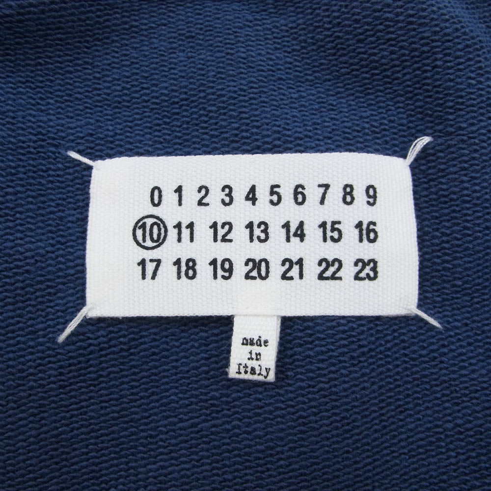MAISON MARGIELA メゾンマルジェラ 22SS S50GU0189 S25520 10ライン Oversized Symbol Crew Sweat ウォッシュ加工 オーバーサイズ シンボルプリント クルーネック スウェット インディゴブルー系 S【中古】