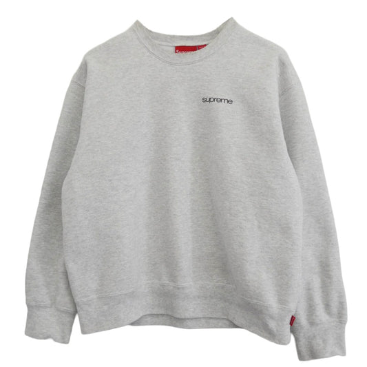 Supreme シュプリーム 23AW NYC Crewneck ニューヨーク クルー ネック ロゴ プリント スウェット グレー系 M【中古】