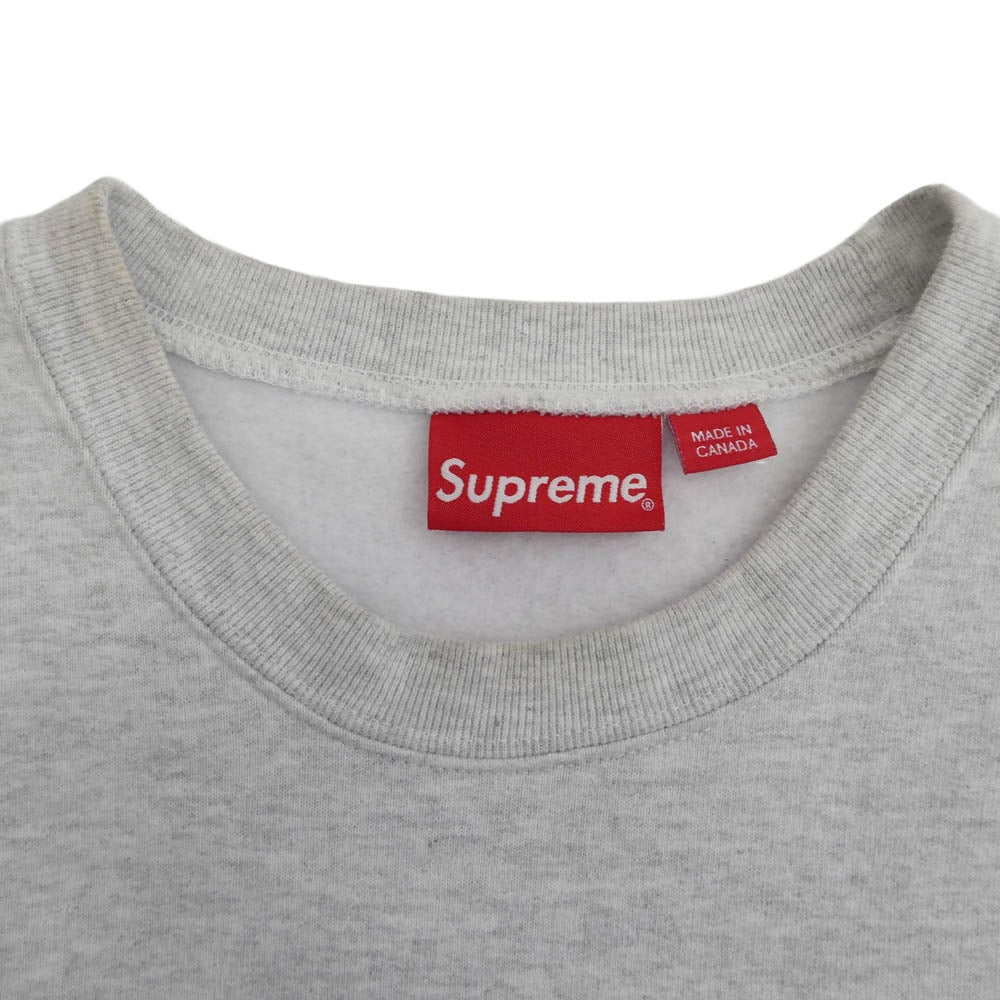 Supreme シュプリーム 23AW NYC Crewneck ニューヨーク クルー ネック ロゴ プリント スウェット グレー系 M【中古】