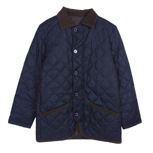MACKINTOSH PHILOSOPHY マッキントッシュフィロソフィー H1F19-801-29 襟コーデュロイ リバーシブル キルティング ダウン ジャケット ダークネイビー系 38【中古】