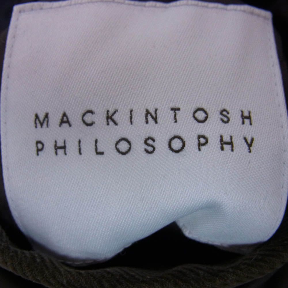 MACKINTOSH PHILOSOPHY マッキントッシュフィロソフィー H1F19-801-29 襟コーデュロイ リバーシブル キルティング ダウン ジャケット ダークネイビー系 38【中古】