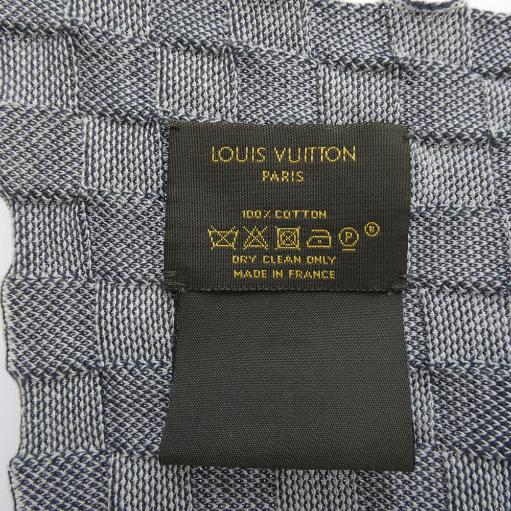 LOUIS VUITTON ルイ・ヴィトン ダミエ LVロゴ コットン ストール