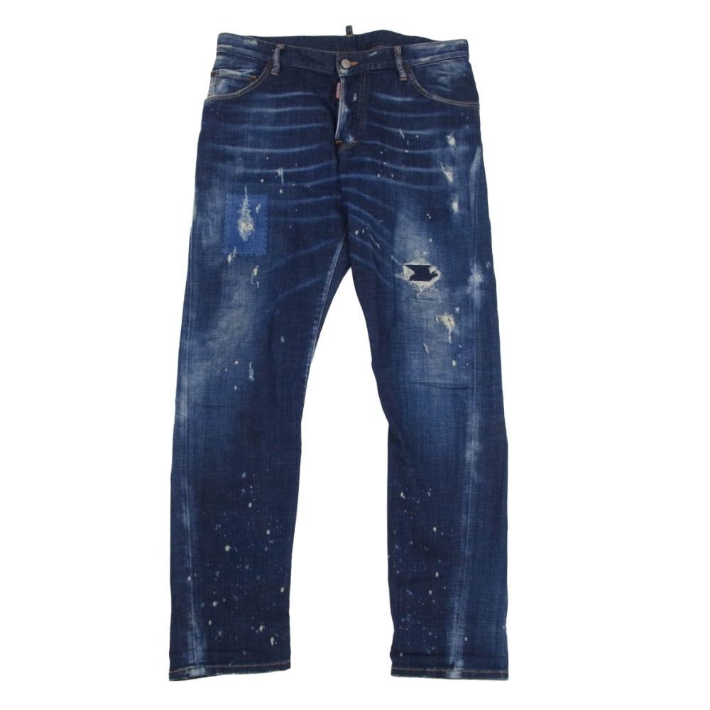 DSQUARED2 ディースクエアード 19SS S74LB0473 Classic Kenny Jean クラシック ケニー ジーンズ ダメージ リペア デニム パンツ インディゴブルー系 48【中古】