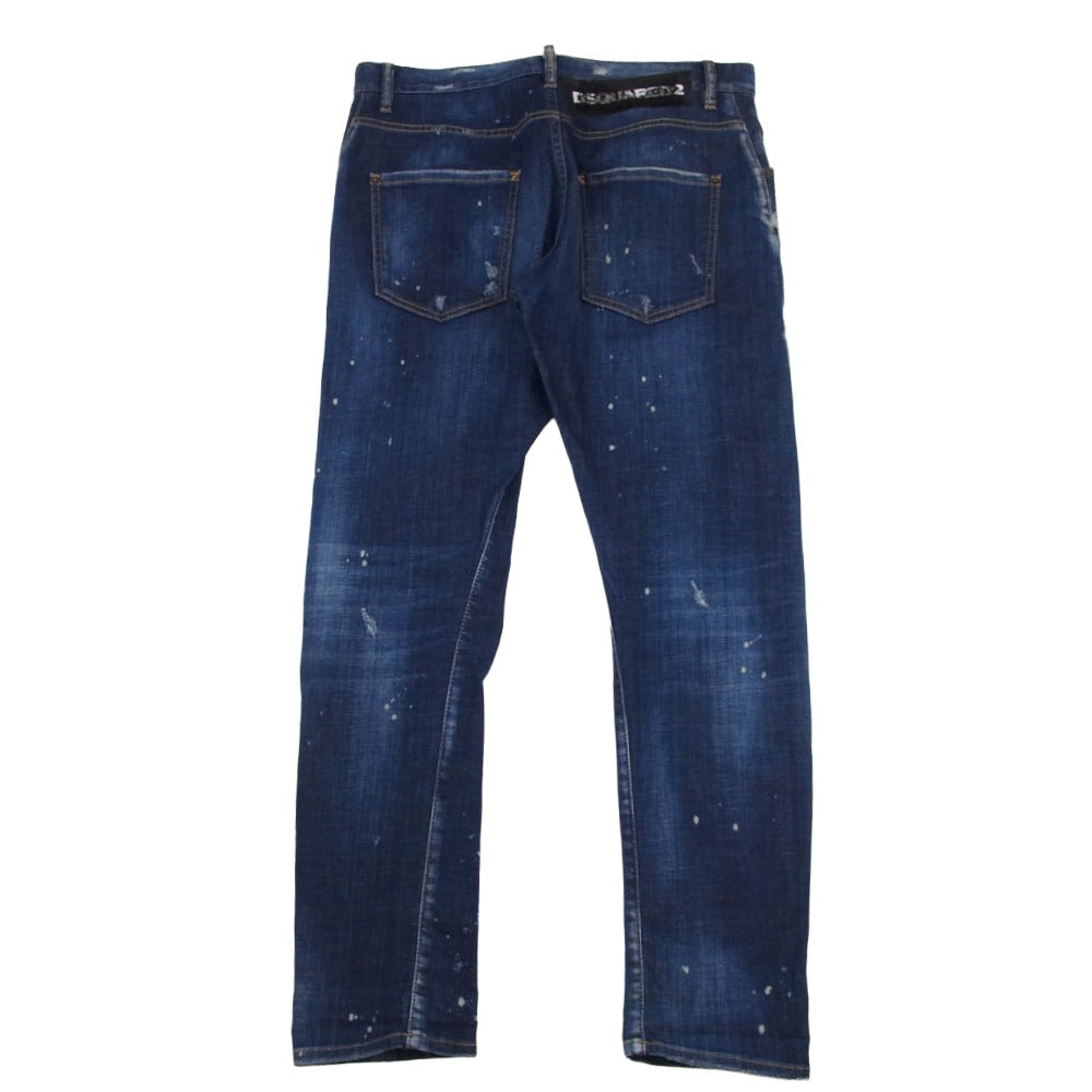 DSQUARED2 ディースクエアード 19SS S74LB0473 Classic Kenny Jean クラシック ケニー ジーンズ ダメージ リペア デニム パンツ インディゴブルー系 48【中古】