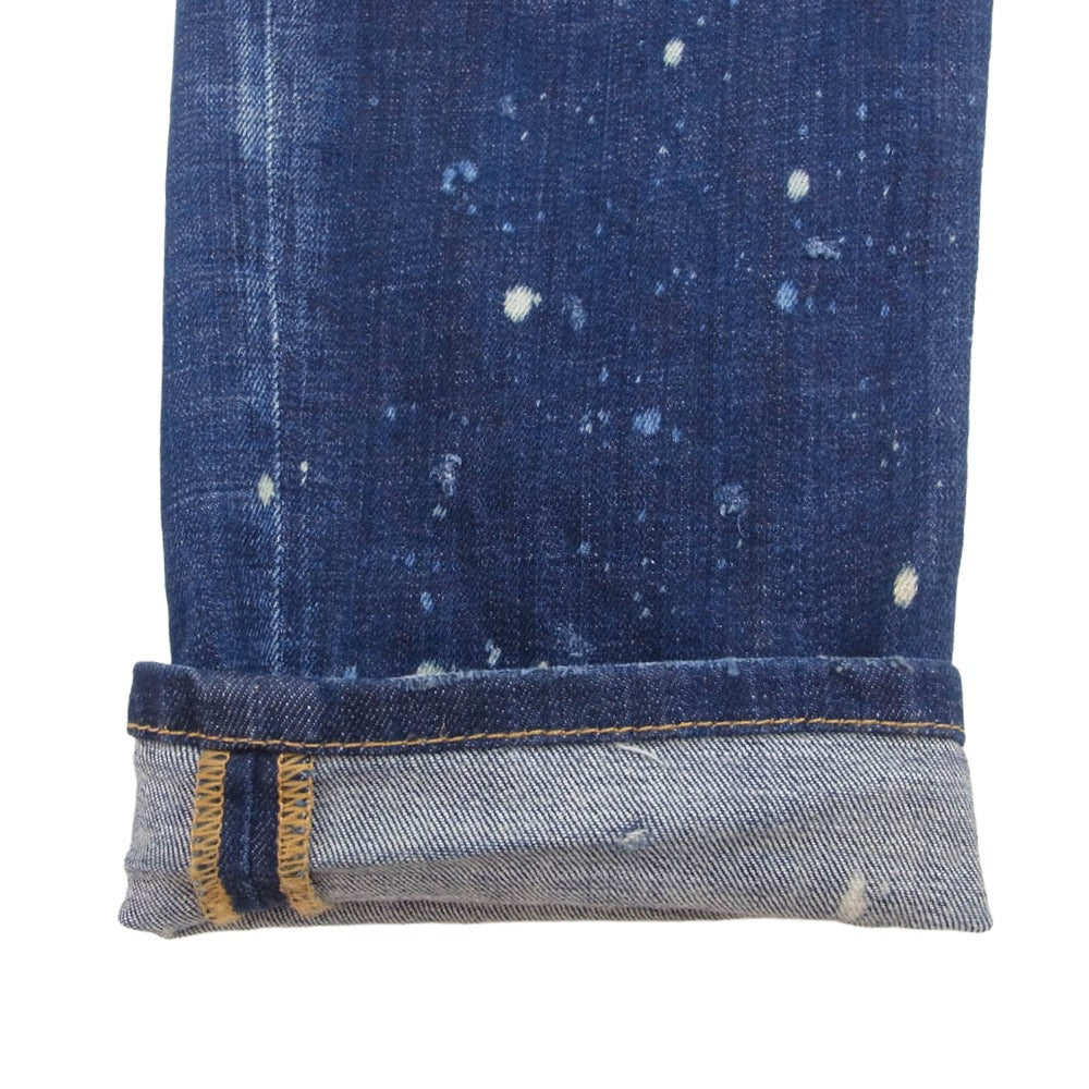 DSQUARED2 ディースクエアード 19SS S74LB0473 Classic Kenny Jean クラシック ケニー ジーンズ ダメージ リペア デニム パンツ インディゴブルー系 48【中古】