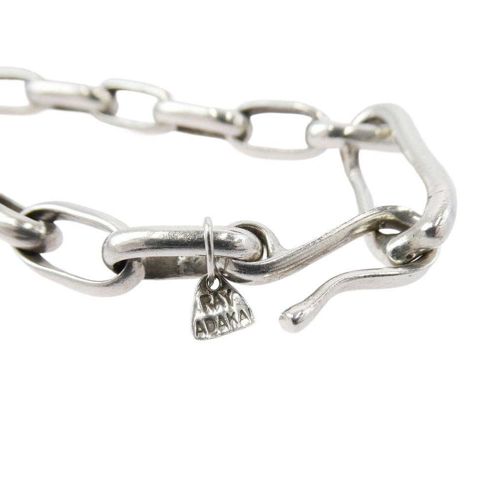RAY ADAKAI レイアダカイ Navajo ナバホ族 Handmade chain Bracelet Heavy ハンドメイド チェーン ブレスレット ヘビー シルバー系【中古】