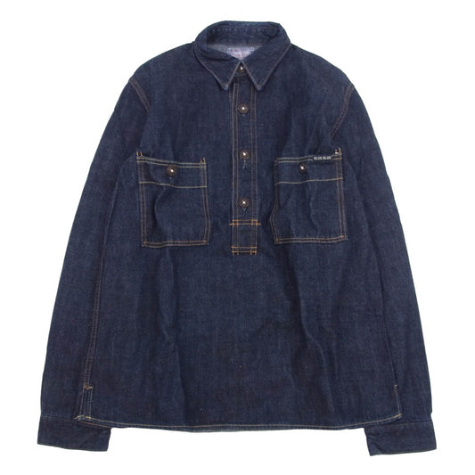 BLUE BLUE ブルーブルー デニム プルオーバー ワーク シャツ インディゴブルー系 3【中古】