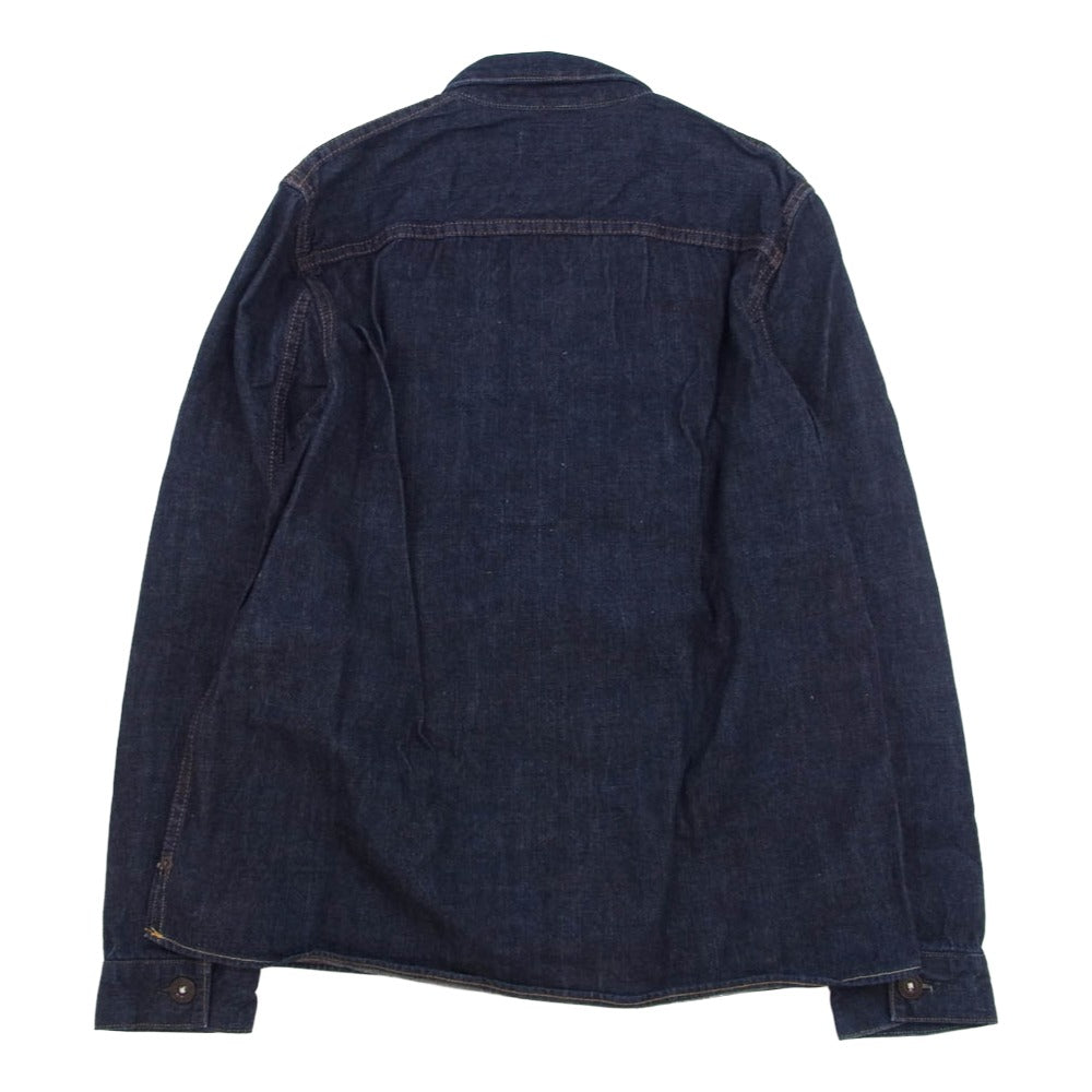 BLUE BLUE ブルーブルー デニム プルオーバー ワーク シャツ インディゴブルー系 3【中古】