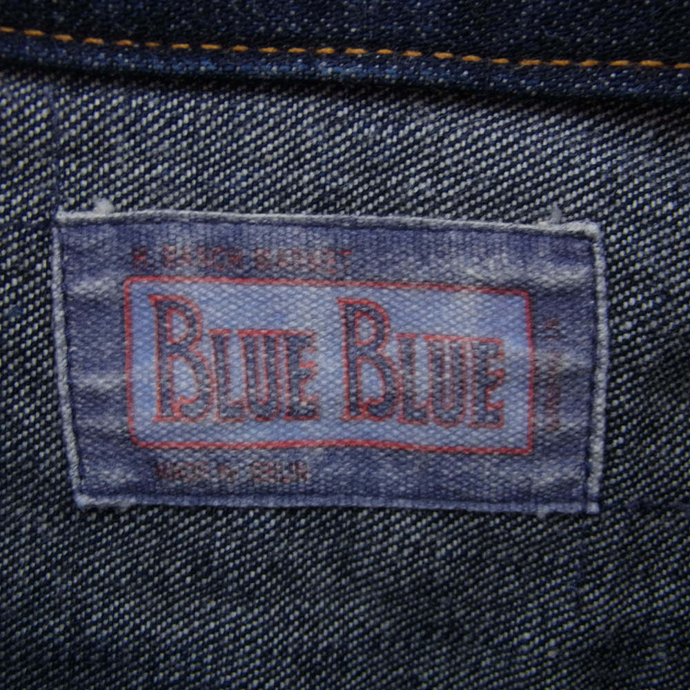 BLUE BLUE ブルーブルー デニム プルオーバー ワーク シャツ インディゴブルー系 3【中古】