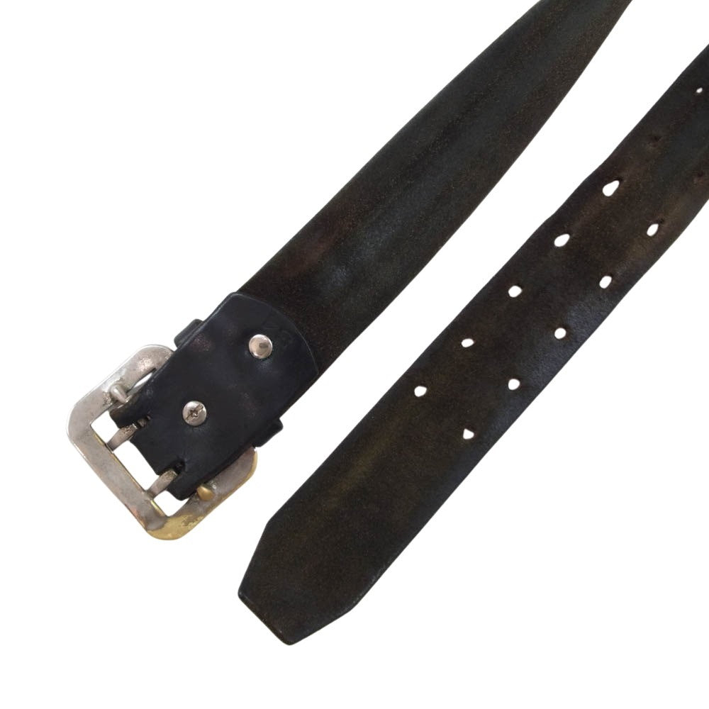 RAINBOW COUNTRY レインボーカントリー Double pin Garrison belt ダブルピン ギャリソン ベルト ベルト穴追加 ブラック系 34【中古】