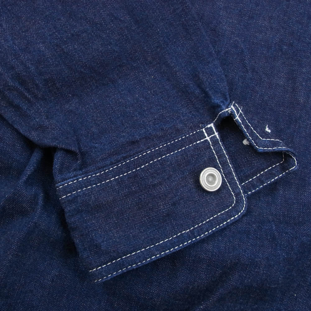 CUSHMAN クッシュマン 25510 9oz. DENIM PULL OVER WORK SHIRT デニム プルオーバー ワーク シャツ インディゴブルー系 M【中古】