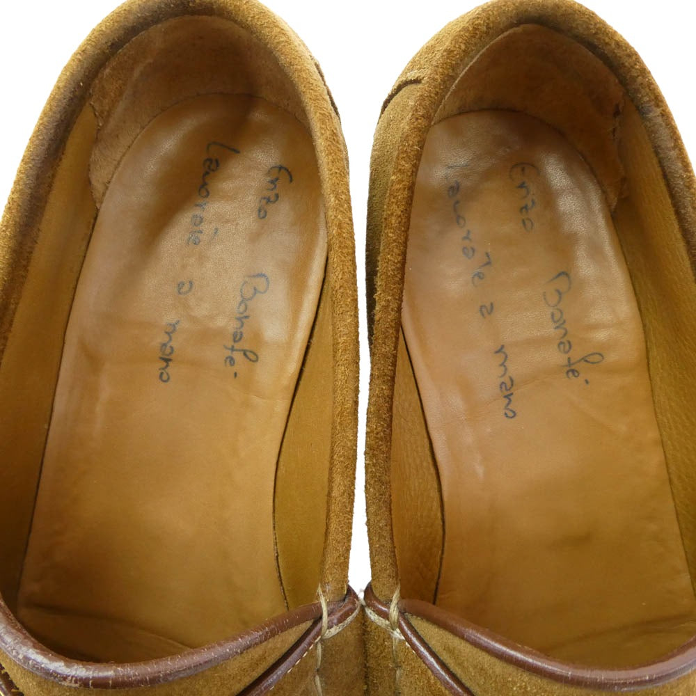 エンツォボナフェ ビット スエード ローファー ブラウン系 42.5【中古】