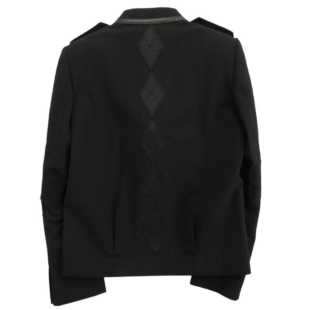 NUMBER(N)INE ナンバーナイン 06AW F06-NJ013 noir期 アーカイブ 宮下貴裕本人期 アーガイルパッチ パイピング ジャケット ブラック系 2【中古】