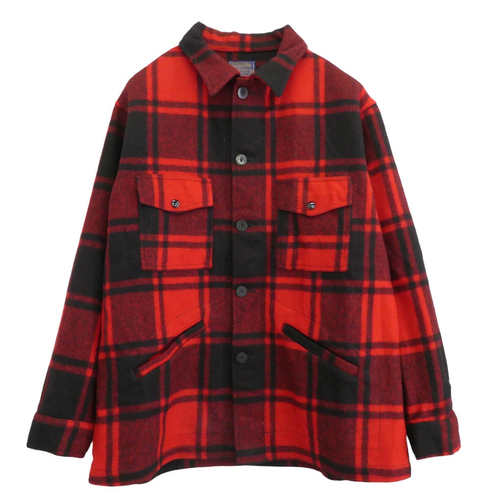 PENDLETON ペンドルトン 70s クルーザー ウール チェック ジャケット レッド系 XL【中古】