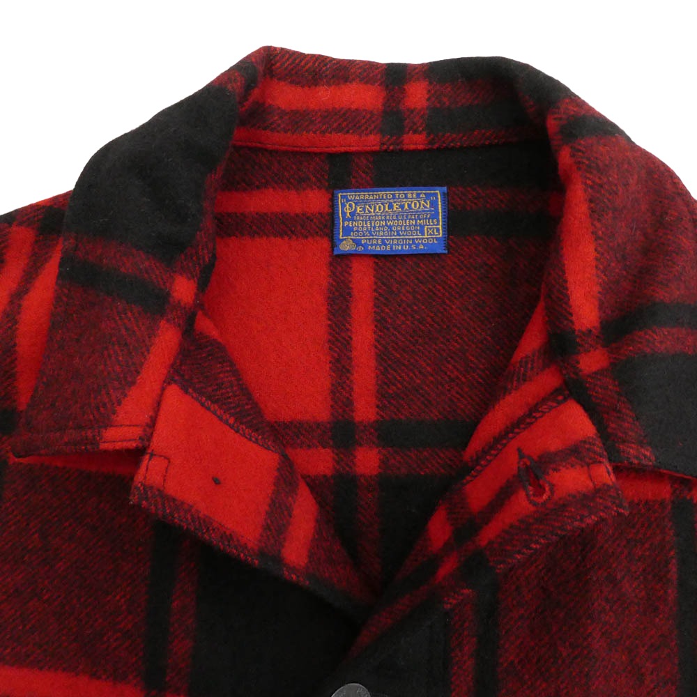 PENDLETON ペンドルトン 70s クルーザー ウール チェック ジャケット レッド系 XL【中古】