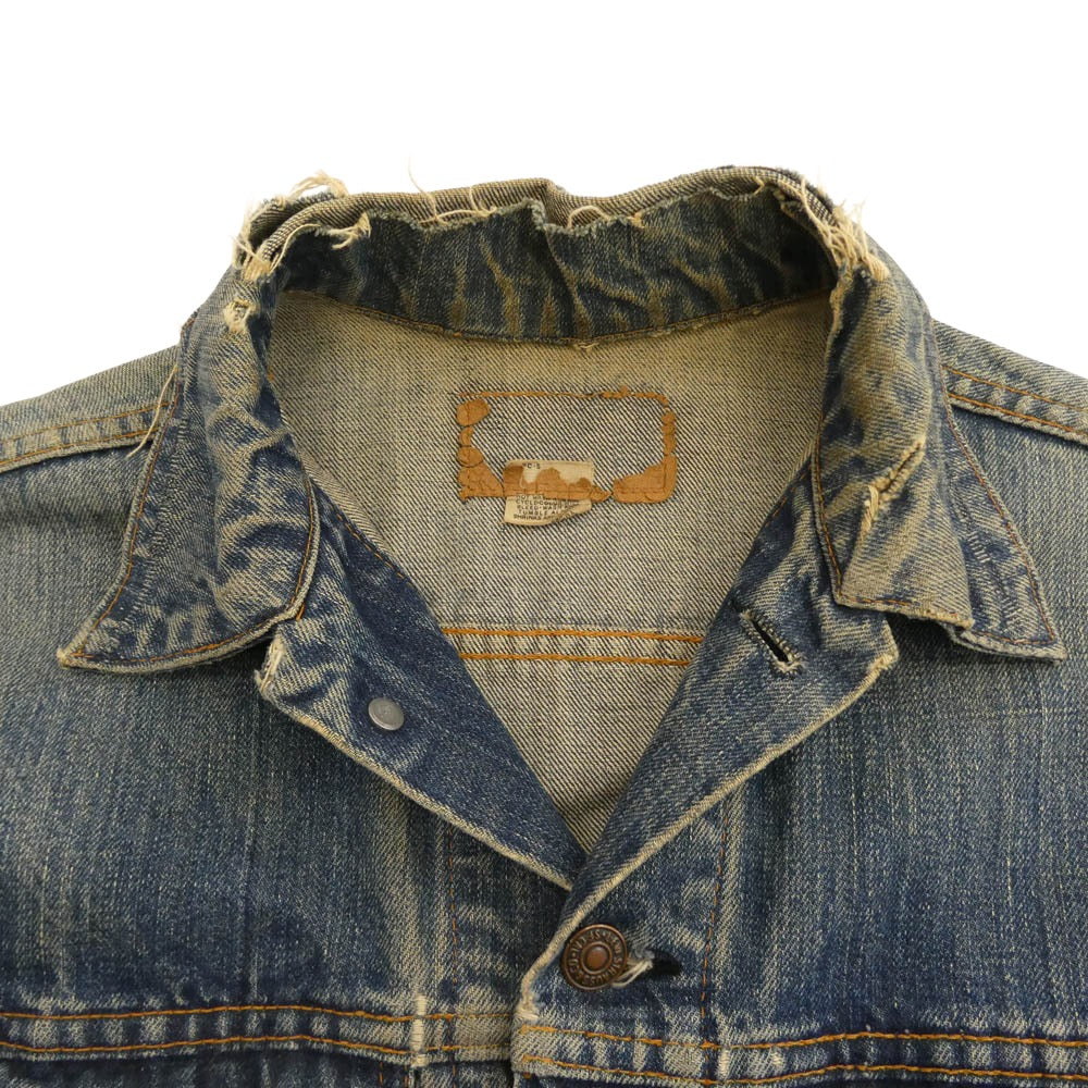 Levi's リーバイス 70505 4th small e ケアタグ デニム ジャケット インディゴブルー系 サイズ表記なし【中古】