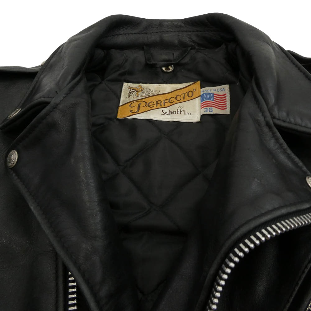 【80s-90s】Schott 618 バイカー後期タグ USA製 サイズ36 schott ショット 618 80s 90s バイカータグ後期 ライダース ジャケット