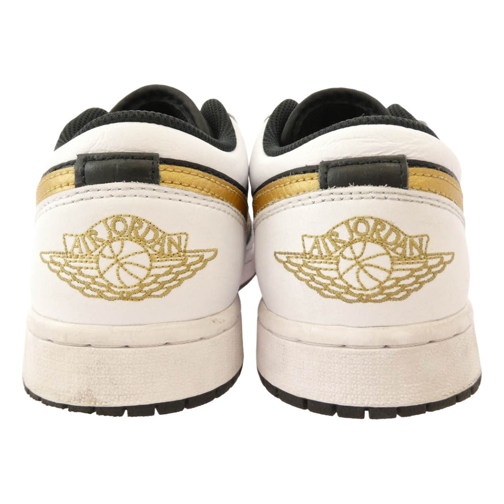 NIKE AIR JORDAN ナイキ ジョーダン 553558-172 Air Jordan 1 Low White Metallic Gold Black AJ1 エアジョーダン ロー スニーカー ゴールド系 ブラック系 ホワイト系 26cm【中古】