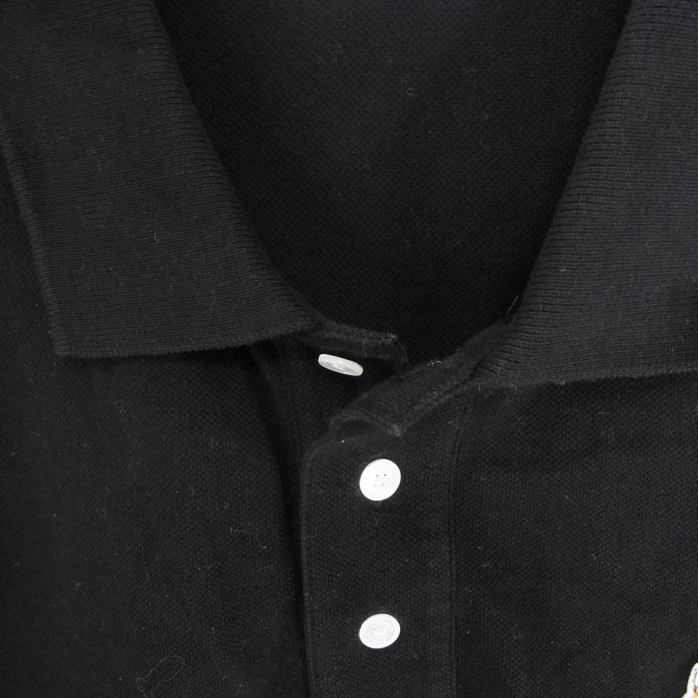 MAISON KITSUNE メゾンキツネ LM00208KJ7002 SS POLO SHIRT フォックスヘッドパッチ 半袖 ポロシャツ ブラック系 L【中古】