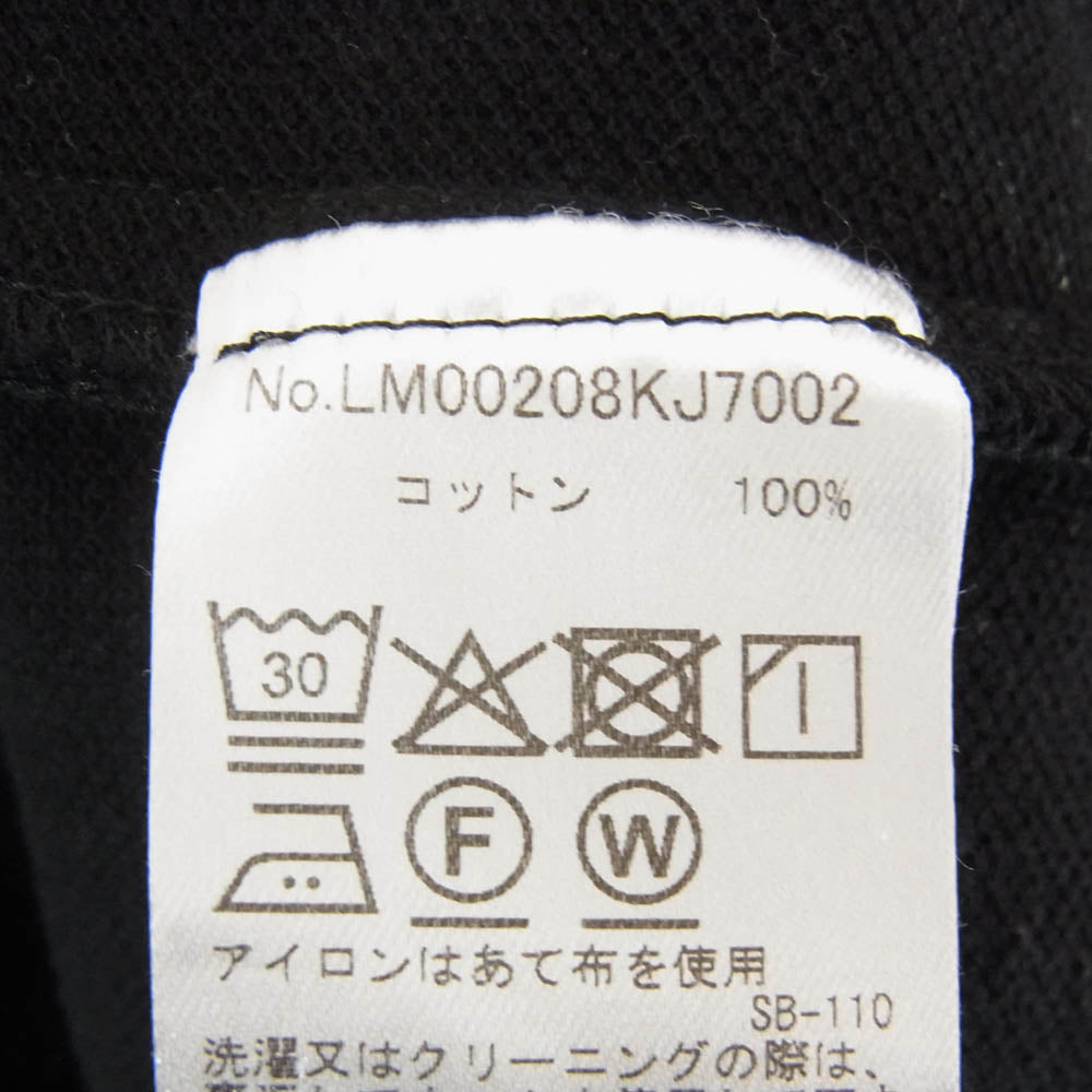 MAISON KITSUNE メゾンキツネ LM00208KJ7002 SS POLO SHIRT フォックスヘッドパッチ 半袖 ポロシャツ ブラック系 L【中古】