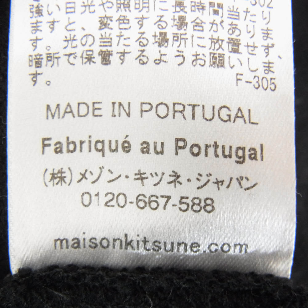 MAISON KITSUNE メゾンキツネ LM00208KJ7002 SS POLO SHIRT フォックスヘッドパッチ 半袖 ポロシャツ ブラック系 L【中古】