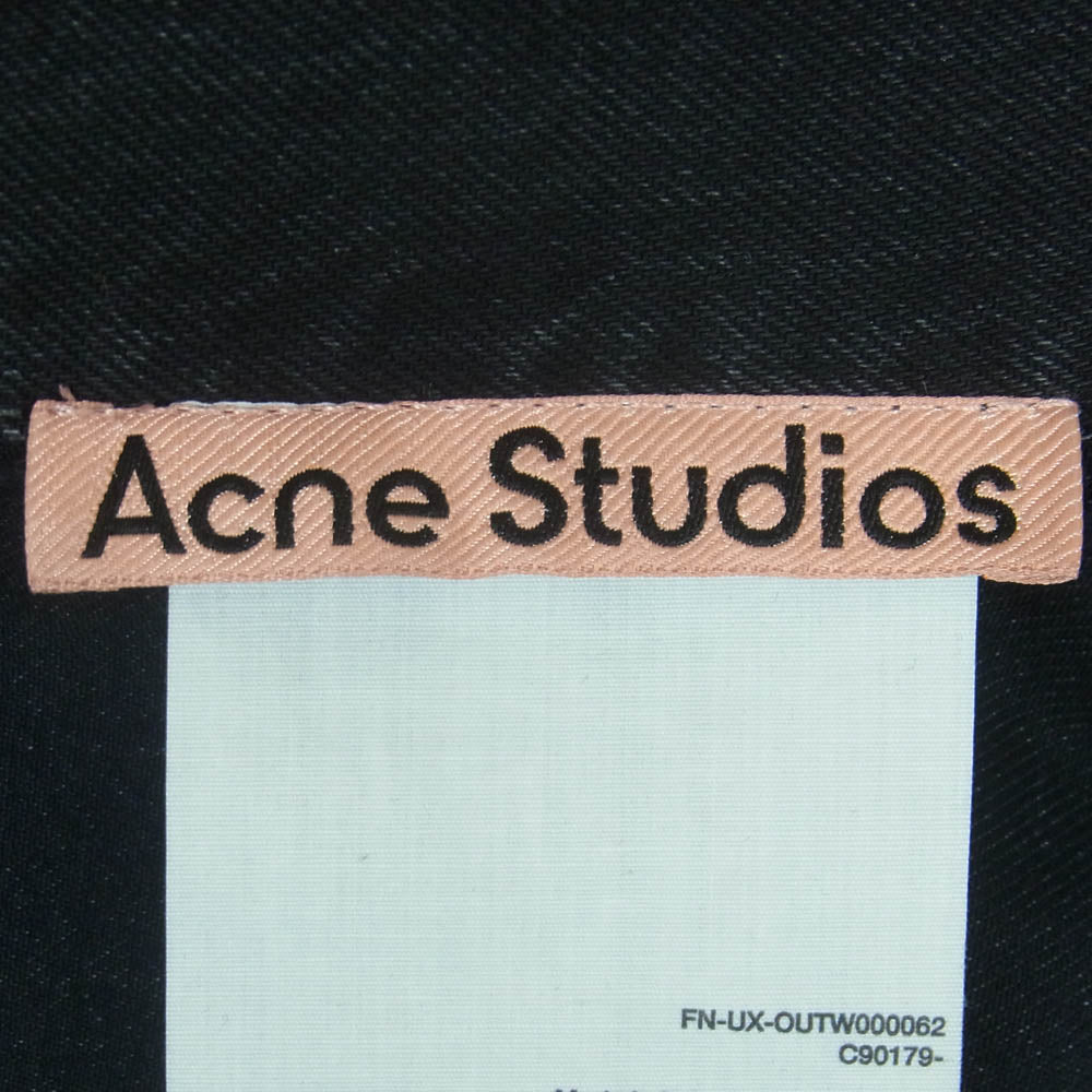 ACNE STUDIOS アクネストゥディオズ FN-UX-OUTW000062 リラックスフィット デニム ジャケット ブラック系 サイズ表記なし【中古】