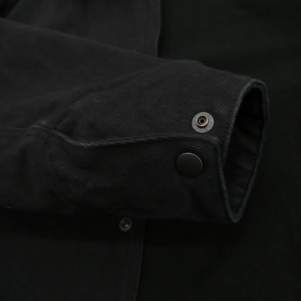 COMOLI コモリ 24AW A03-01027 襟ラムレザー デニム ワーク ジャケット ブラック系 3【中古】