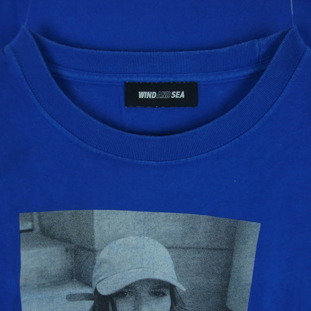 WIND AND SEA ウィンダンシー WDS-CS-354 フォトプリント 半袖 Tシャツ コットン ベトナム製 ブルー系 XL【中古】