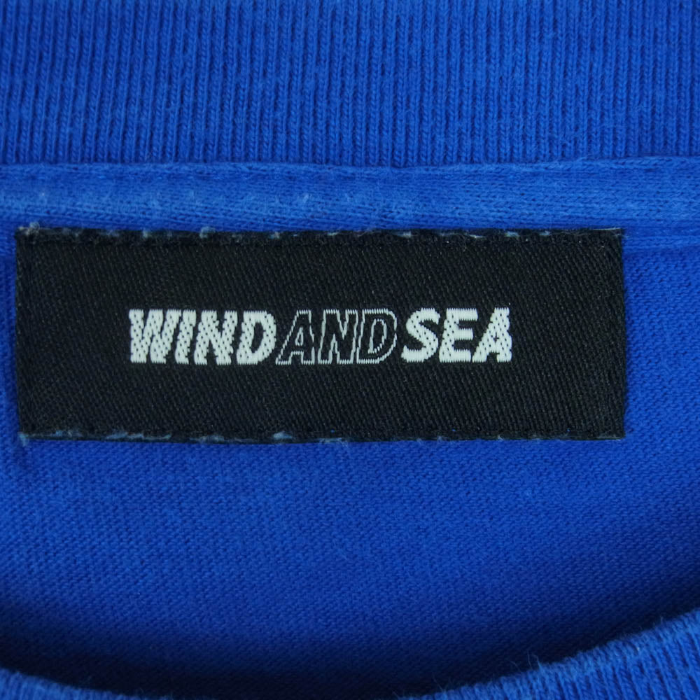 WIND AND SEA ウィンダンシー WDS-CS-354 フォトプリント 半袖 Tシャツ コットン ベトナム製 ブルー系 XL【中古】