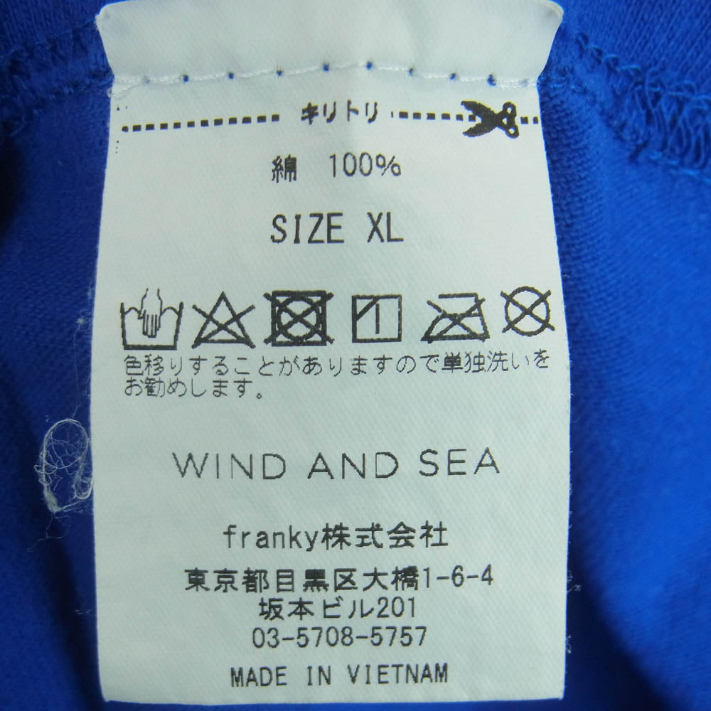 WIND AND SEA ウィンダンシー WDS-CS-354 フォトプリント 半袖 Tシャツ コットン ベトナム製 ブルー系 XL【中古】