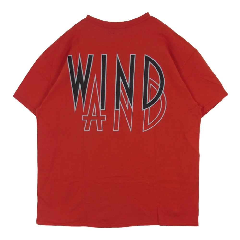 WIND AND SEA ウィンダンシー WDS-20A-CS-01 SEA wavy T-SHIRTS ロゴ プリント 半袖 Tシャツ コットン レッド系 XL【中古】