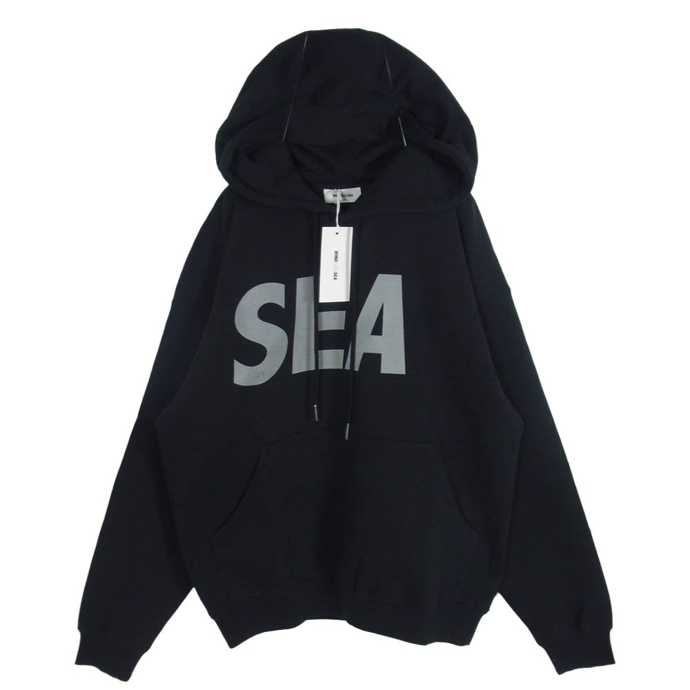 WIND AND SEA ウィンダンシー WDS-O-OHP-26-Q2-CS-01 OG LOGO HOODIE SWEATSHIRT ロゴ プリント フーディー プルオーバー パーカー ブラック系 S【極上美品】【中古】