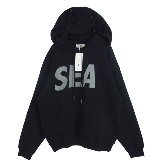 WIND AND SEA ウィンダンシー WDS-O-OHP-26-Q2-CS-01 OG LOGO HOODIE SWEATSHIRT ロゴ プリント フーディー プルオーバー パーカー ブラック系 S【極上美品】【中古】