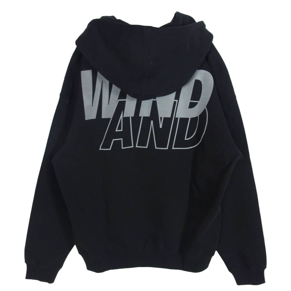 WIND AND SEA ウィンダンシー WDS-O-OHP-26-Q2-CS-01 OG LOGO HOODIE SWEATSHIRT ロゴ プリント フーディー プルオーバー パーカー ブラック系 S【極上美品】【中古】