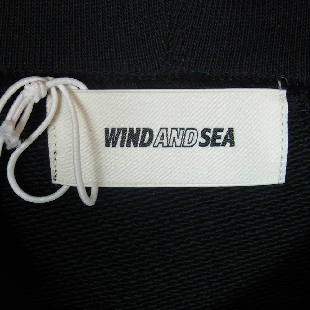 WIND AND SEA ウィンダンシー WDS-O-OHP-26-Q2-CS-01 OG LOGO HOODIE SWEATSHIRT ロゴ プリント フーディー プルオーバー パーカー ブラック系 S【極上美品】【中古】