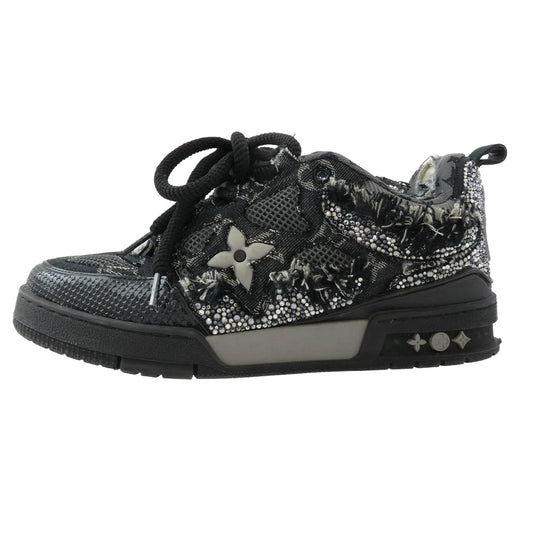 LOUIS VUITTON ルイ・ヴィトン 1ABMHT LV Skate Sneaker Swarovski Crystal スケート スニーカー ブラック系 7.5【中古】