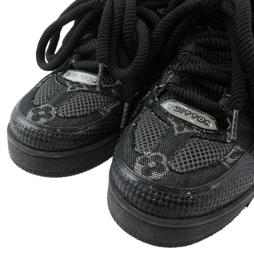 LOUIS VUITTON ルイ・ヴィトン 1ABMHT LV Skate Sneaker Swarovski Crystal スケート スニーカー ブラック系 7.5【中古】