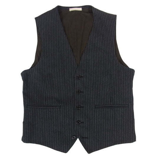 MACKINTOSH PHILOSOPHY マッキントッシュフィロソフィー H1F57-262-09 ストライプ 切替 ベスト ネイビー系 38【中古】