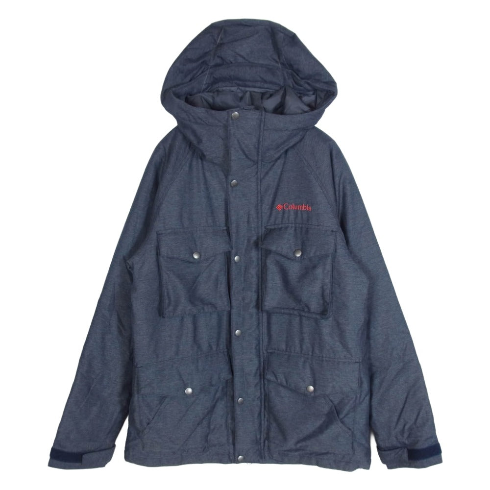 Columbia コロンビア 220 PM3817 中綿 フーディー ジャケット ネイビー系 M【中古】