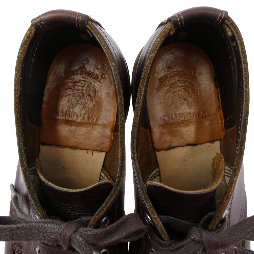 Chippewa チペワ 1901M74 4-IN SERVICE OXFORD 4インチ プレーントゥ サービス オックスフォード レザーシューズ ブラウン系 25.5cm【中古】