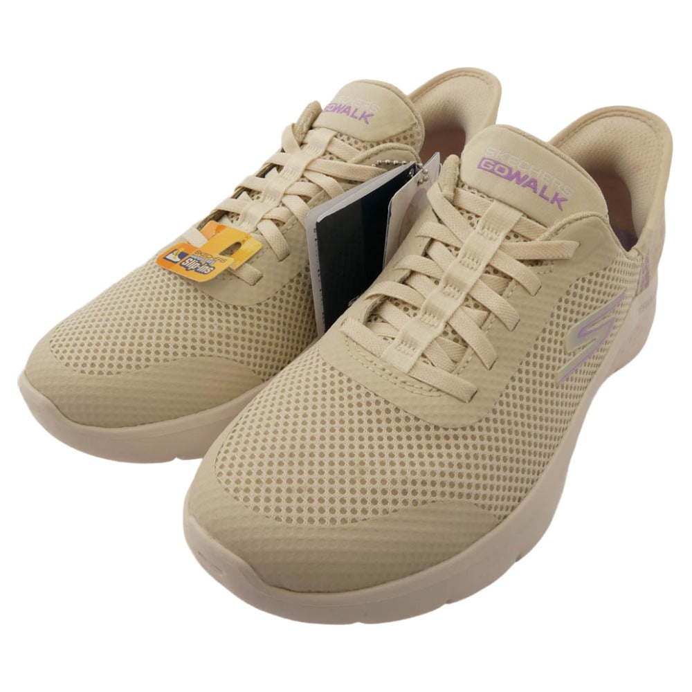 スケッチャーズ 124836-OFWT SLIP-INS GO WALK FLEX-GRAND ENTRY スリップインズ ゴーウォーク フレックス スニーカー ベージュ系 24cm【新古品】【未使用】【中古】