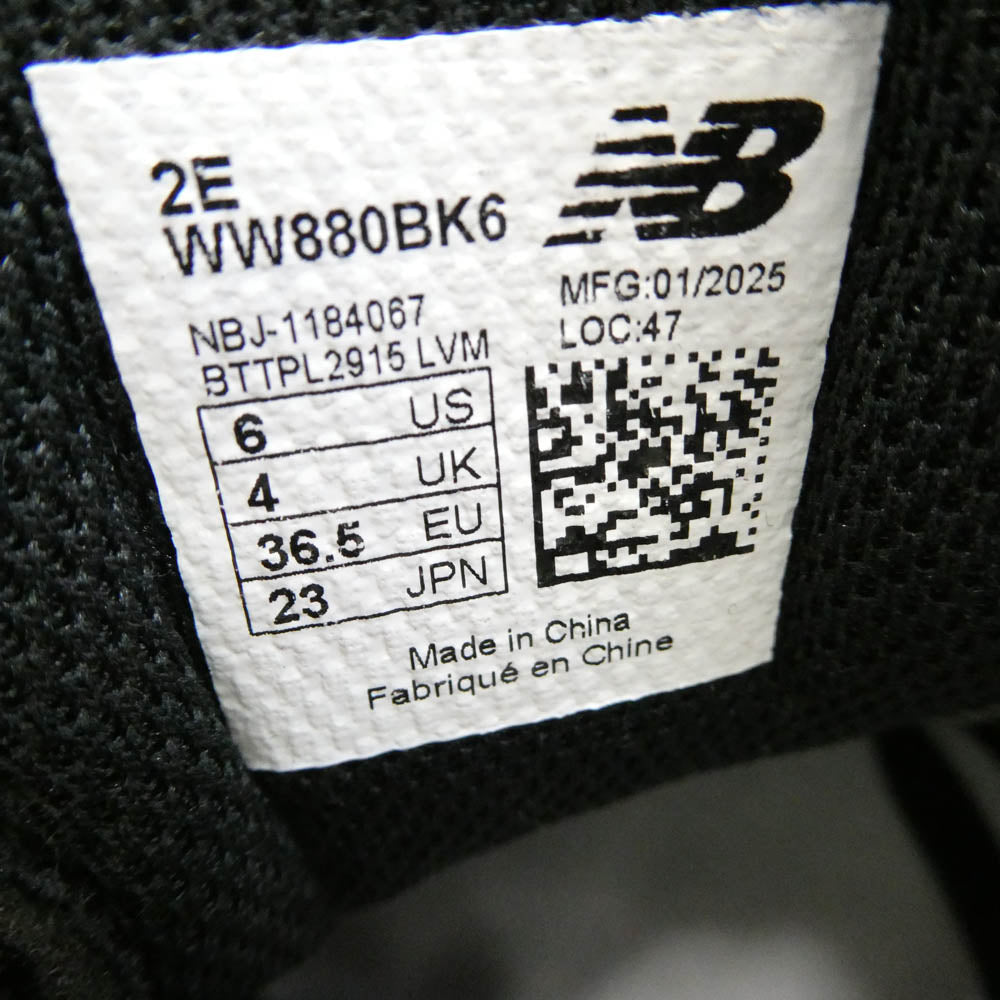 NEW BALANCE ニューバランス WW880BK6 FRESH FOAM WALKING 880 V6 フレッシュ フォーム ウォーキング スニーカー ブラック系 23cm【新古品】【未使用】【中古】