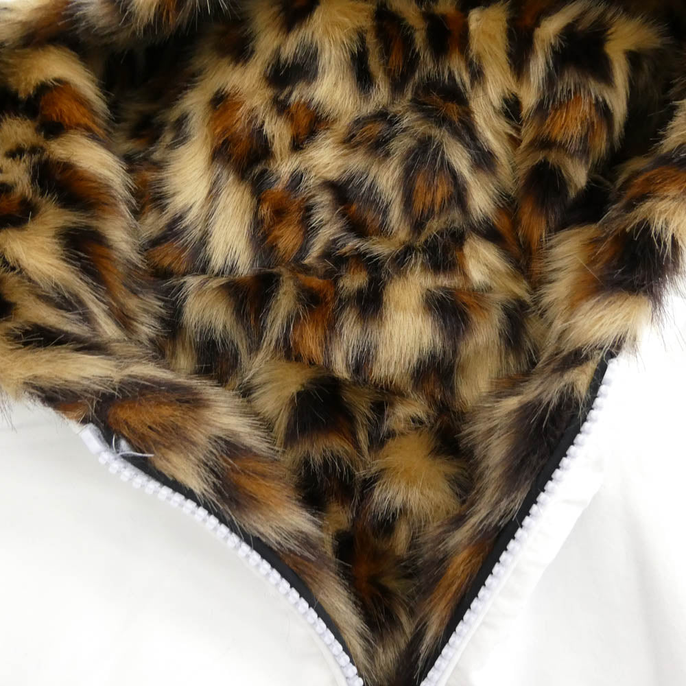 Supreme シュプリーム 25SS Faux Fur Reversible Hooded Track Jacket フェイク ファー リバーシブル トラック ジャケット ブルゾン ホワイト系 ライトブルー系 ブランク系 XXL【新古品】【未使用】【中古】