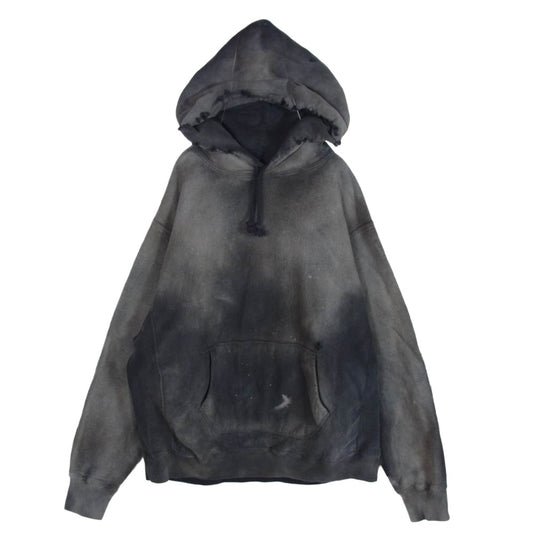 BOWWOW バウワウ 24AW HARD AGING SWEAT HOODIE ダメージ加工 スウェット フーディー パーカー グレー系 L【中古】