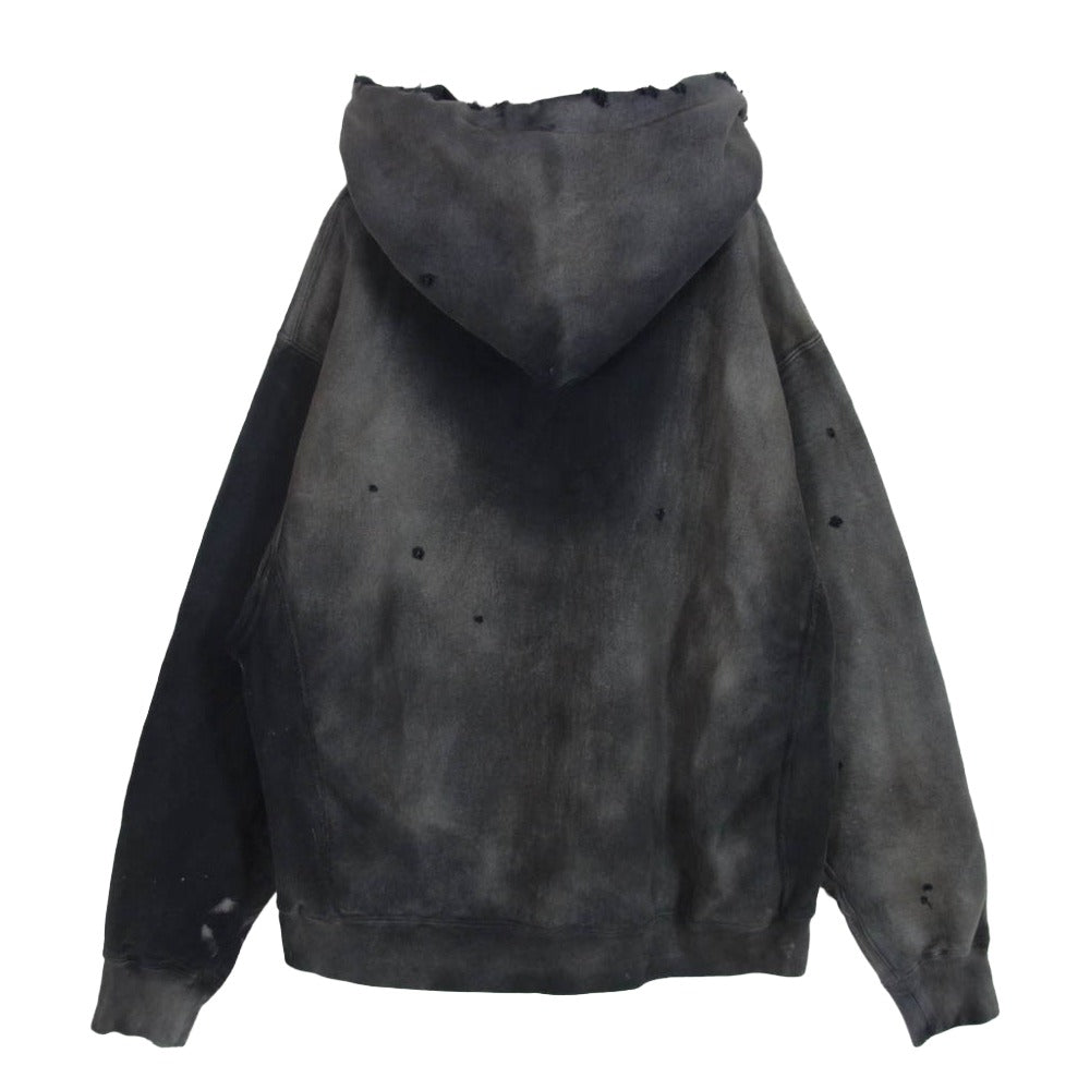 BOWWOW バウワウ 24AW HARD AGING SWEAT HOODIE ダメージ加工 スウェット フーディー パーカー グレー系 L【中古】