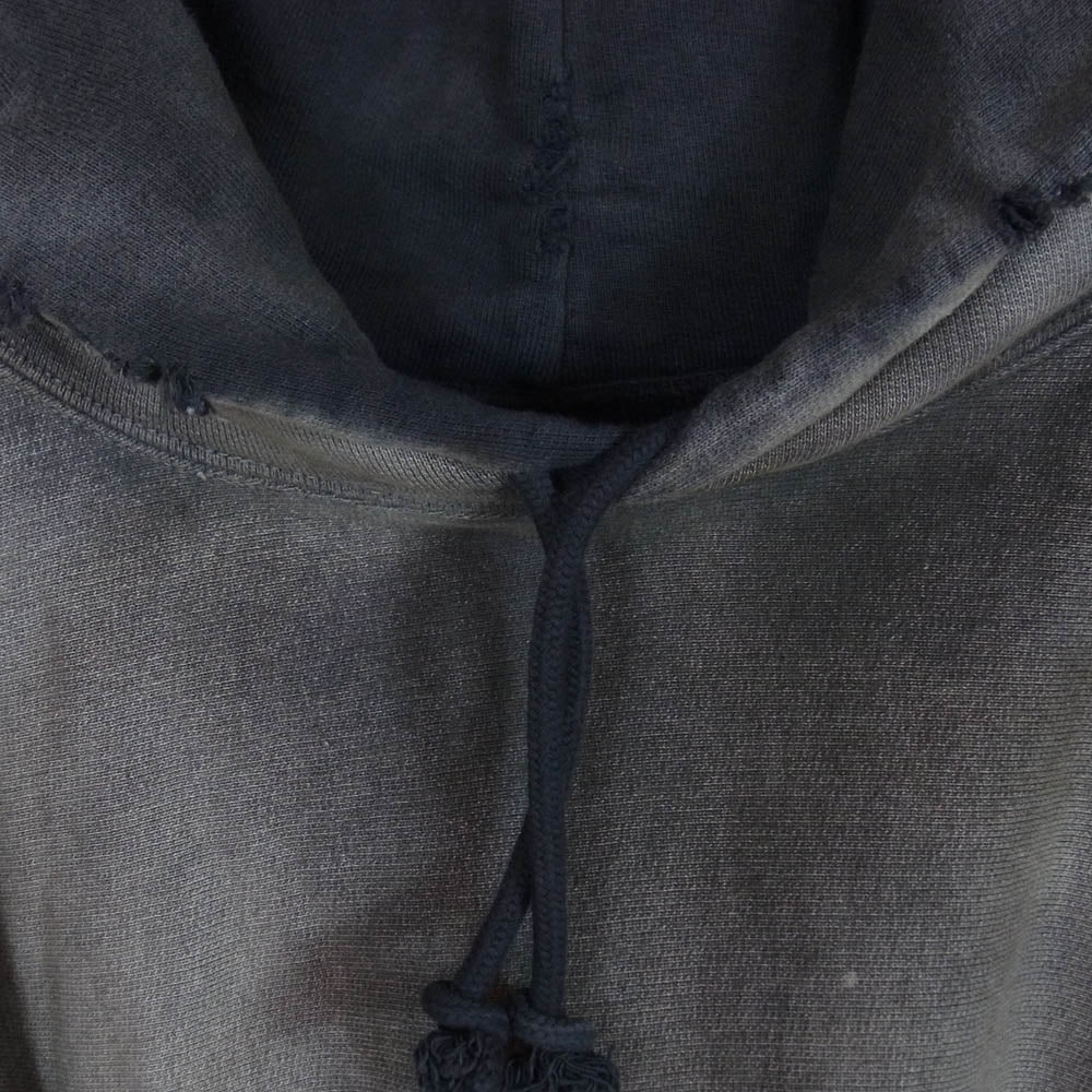BOWWOW バウワウ 24AW HARD AGING SWEAT HOODIE ダメージ加工 スウェット フーディー パーカー グレー系 L【中古】