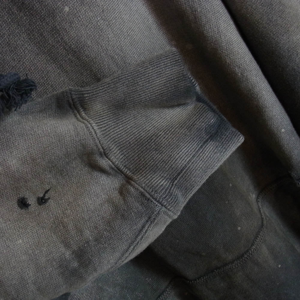 BOWWOW バウワウ 24AW HARD AGING SWEAT HOODIE ダメージ加工 スウェット フーディー パーカー グレー系 L【中古】